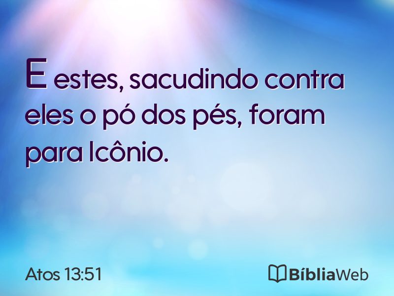 Atos 13:51 em imagem para compartilhar