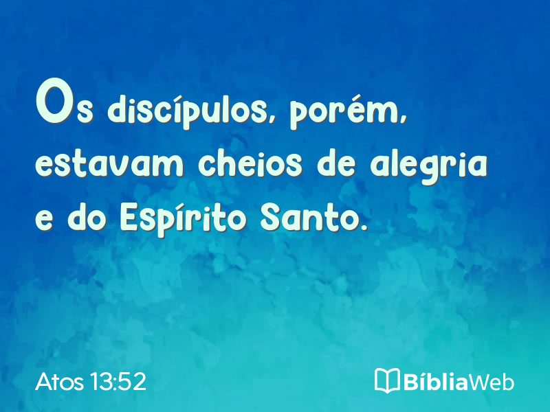 Atos 13:52 em imagem para compartilhar