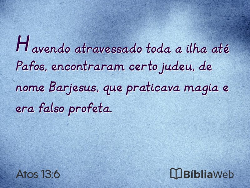 Atos 13:6 em imagem para compartilhar