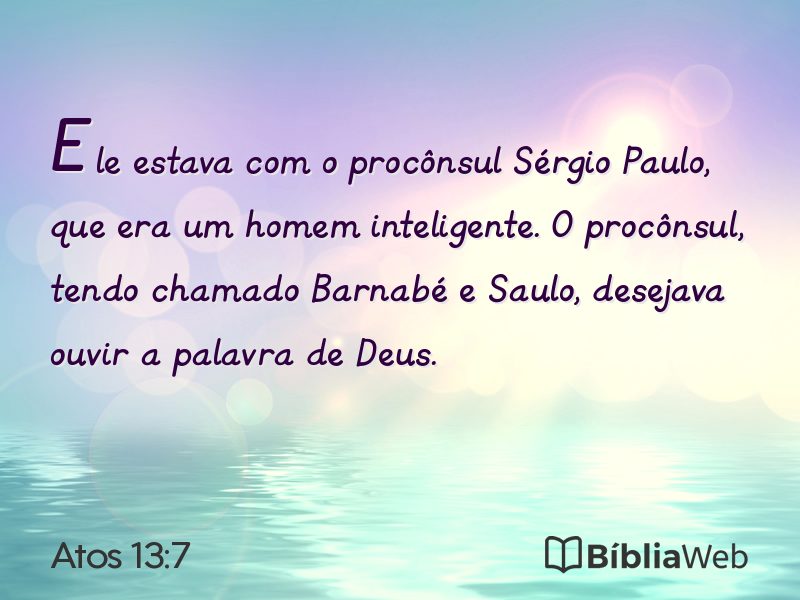 Atos 13:7 em imagem para compartilhar