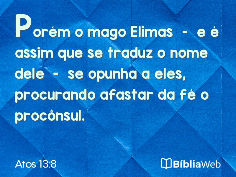 Atos 13:8 em imagem para compartilhar