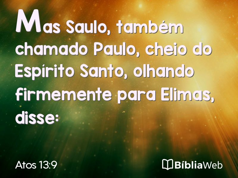 Atos 13:9 em imagem para compartilhar