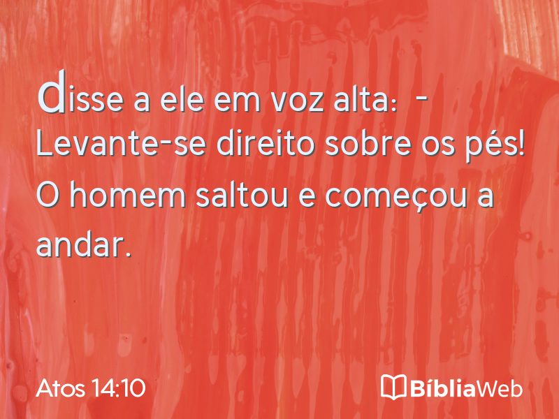 Atos 14:10 em imagem para compartilhar