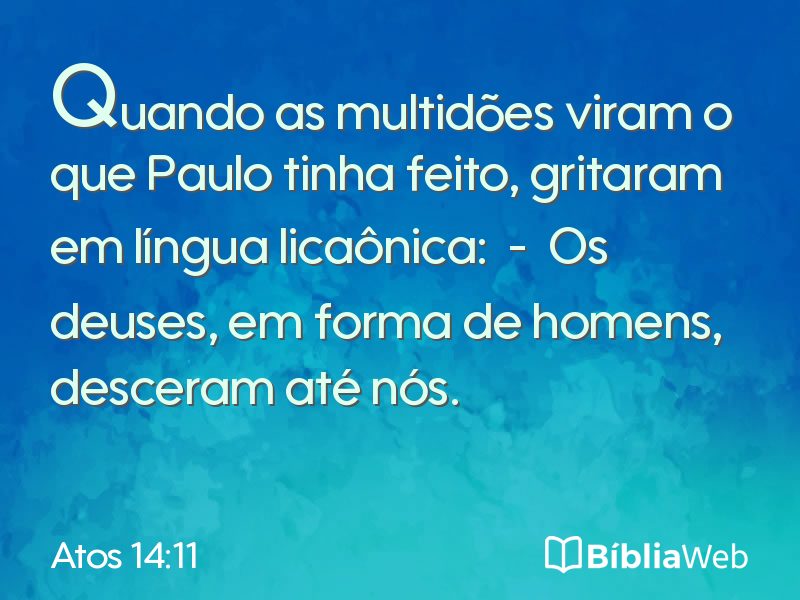 Atos 14:11 em imagem para compartilhar