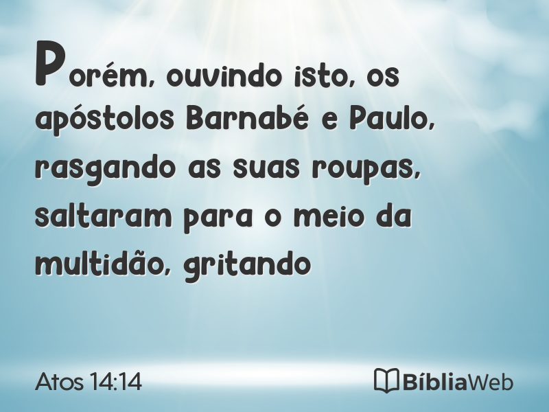 Atos 14:14 em imagem para compartilhar