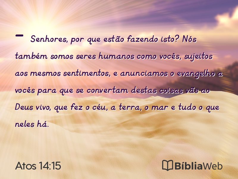 Atos 14:15 em imagem para compartilhar