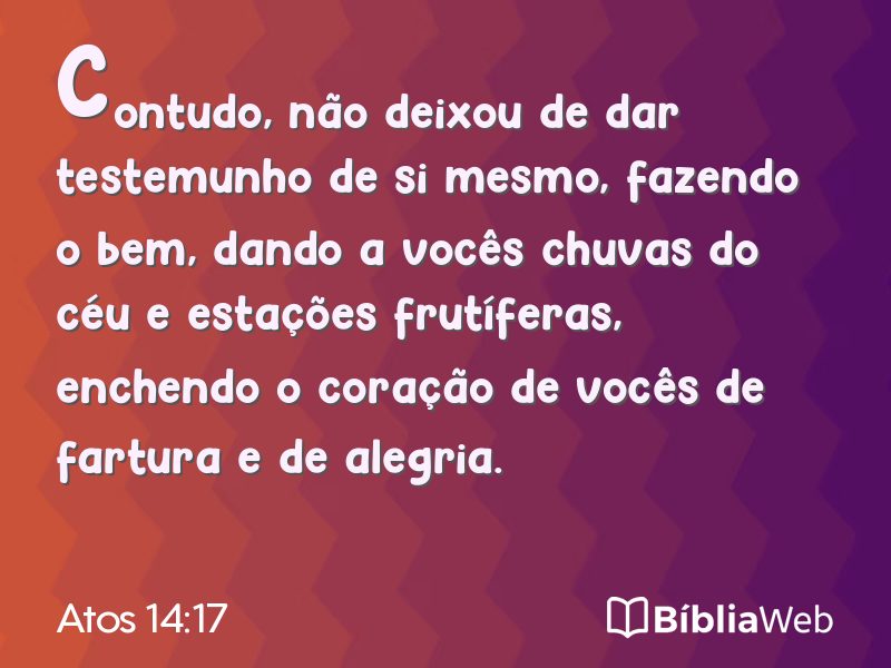 Atos 14:17 em imagem para compartilhar