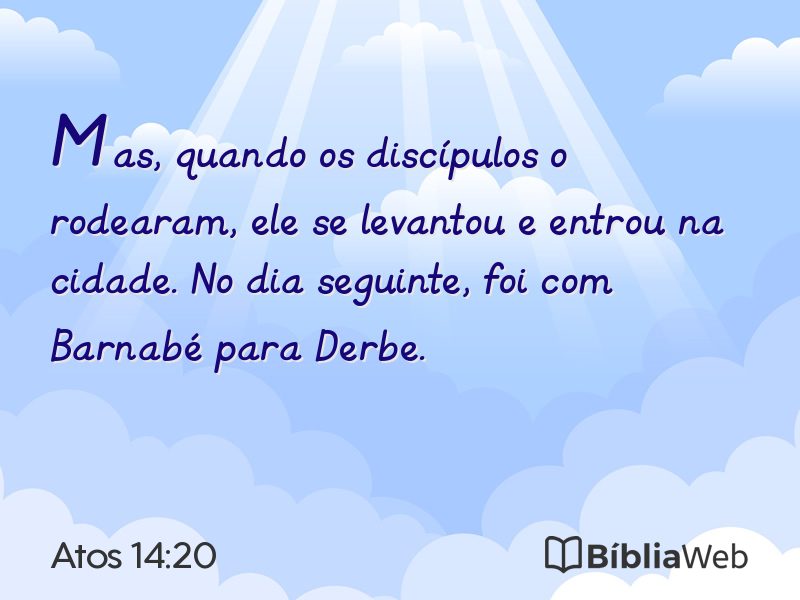 Atos 14:20 em imagem para compartilhar