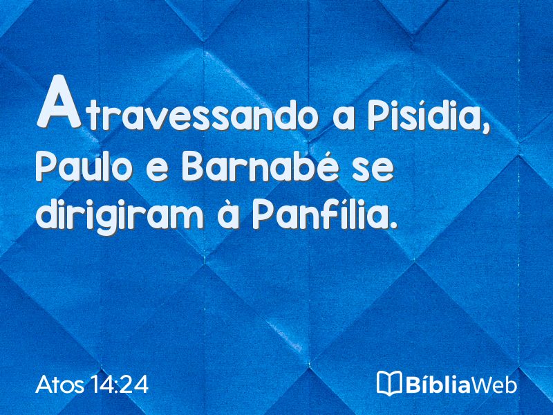 Atos 14:24 em imagem para compartilhar