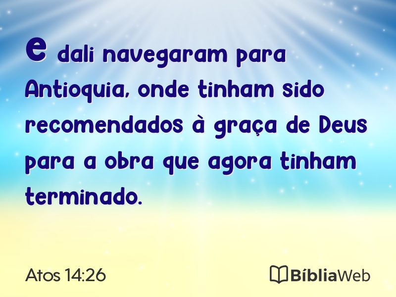 Atos 14:26 em imagem para compartilhar