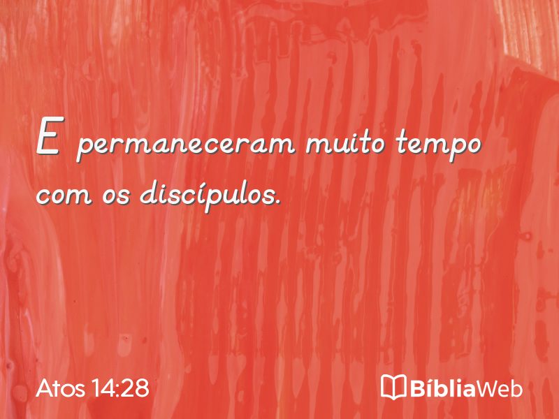 Atos 14:28 em imagem para compartilhar