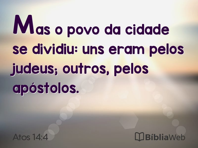 Atos 14:4 em imagem para compartilhar