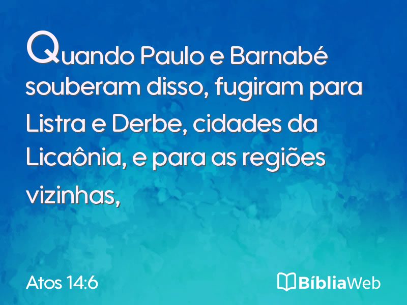 Atos 14:6 em imagem para compartilhar
