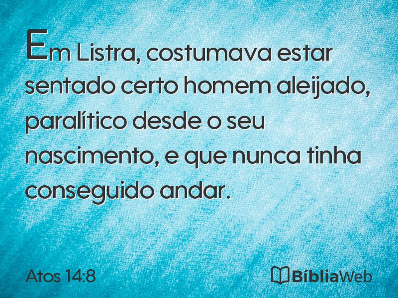 Atos 14:8 em imagem para compartilhar
