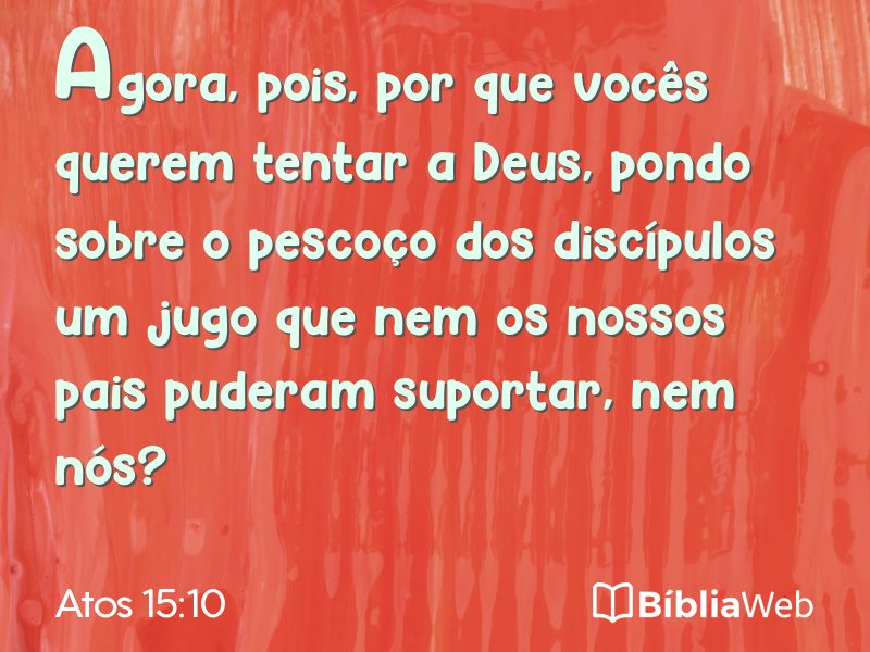 Atos 15:10 em imagem para compartilhar