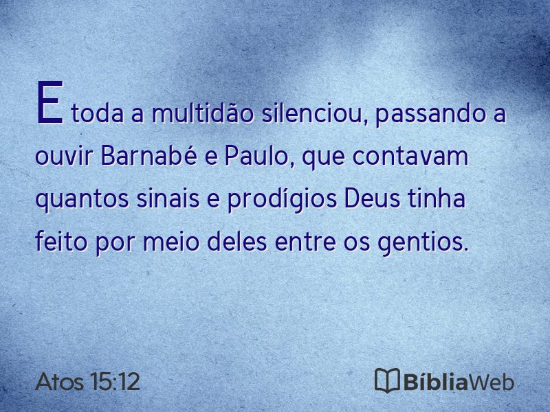 Atos 15:12 em imagem para compartilhar
