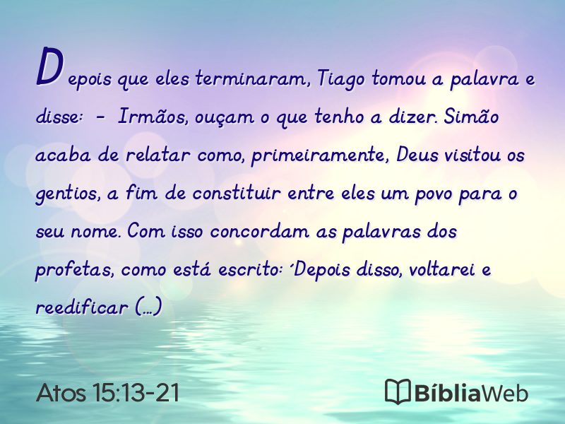 Atos 15:13-21 em imagem para compartilhar