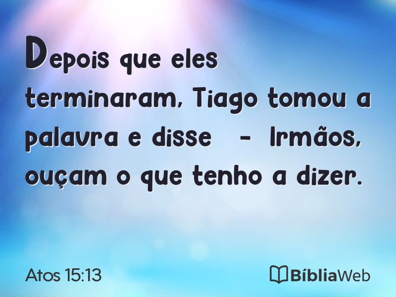 Atos 15:13 em imagem para compartilhar