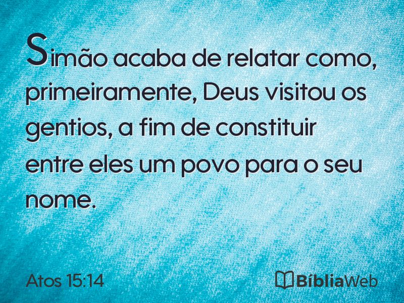 Atos 15:14 em imagem para compartilhar