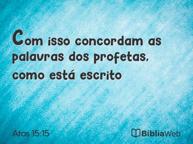 Atos 15:15 em imagem para compartilhar