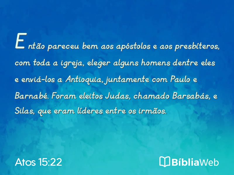 Atos 15:22 em imagem para compartilhar