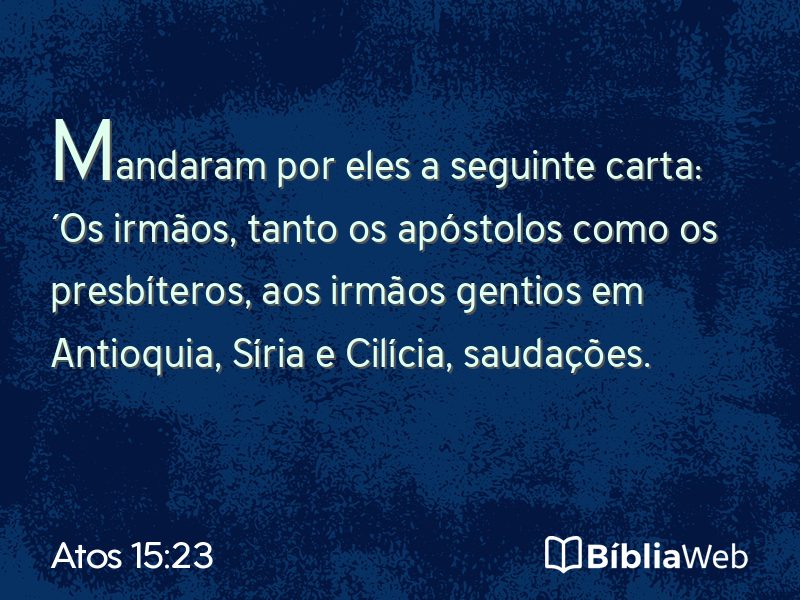 Atos 15:23 em imagem para compartilhar