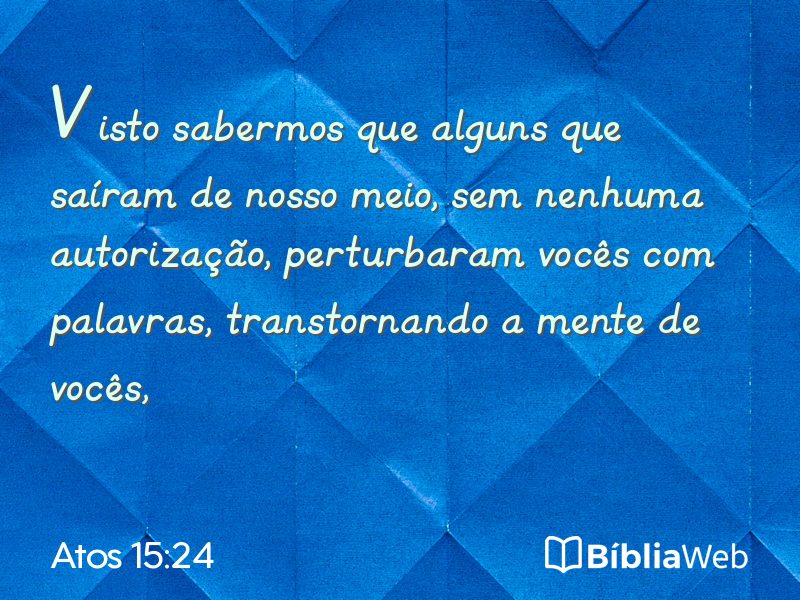 Atos 15:24 em imagem para compartilhar
