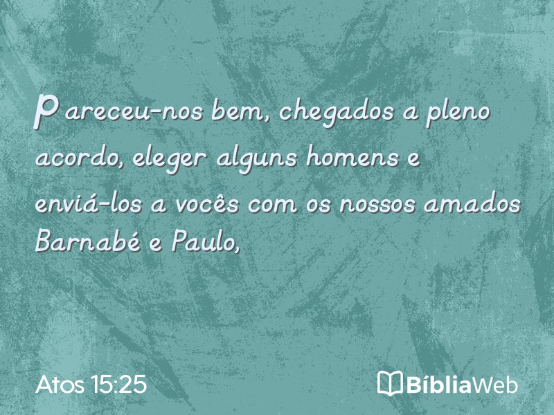Atos 15:25 em imagem para compartilhar
