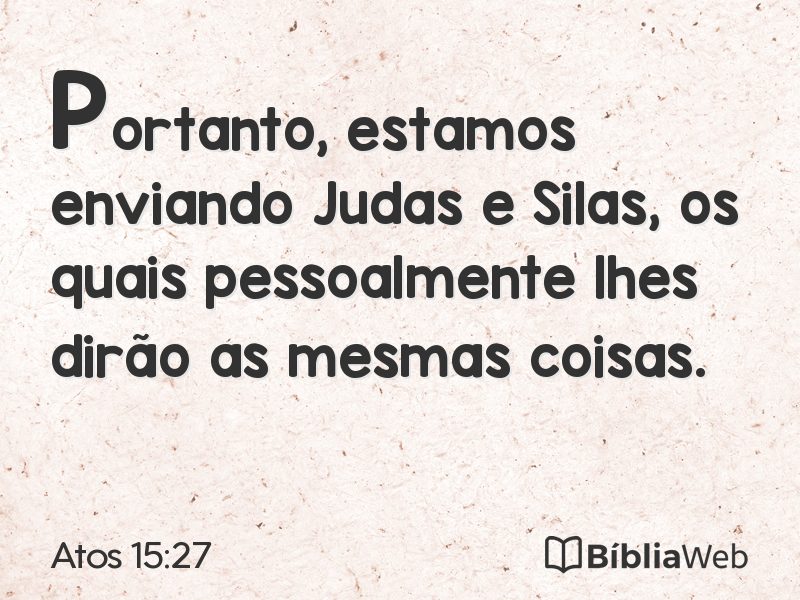 Atos 15:27 em imagem para compartilhar