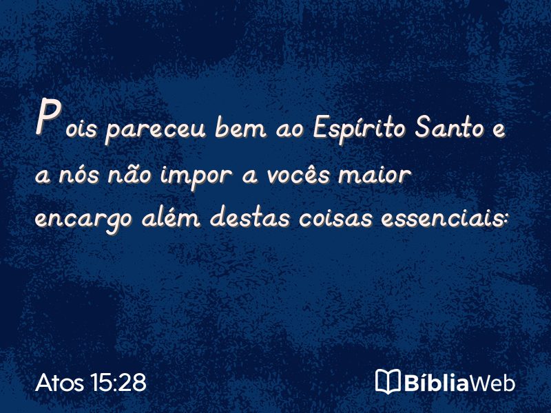 Atos 15:28 em imagem para compartilhar