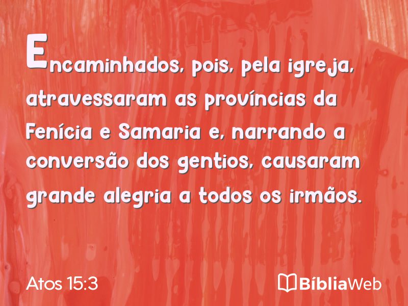 Atos 15:3 em imagem para compartilhar