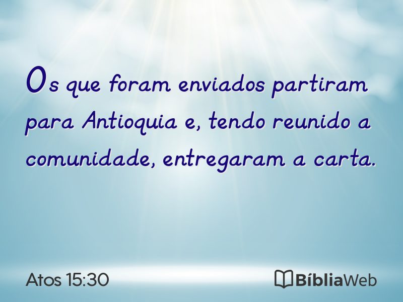 Atos 15:30 em imagem para compartilhar