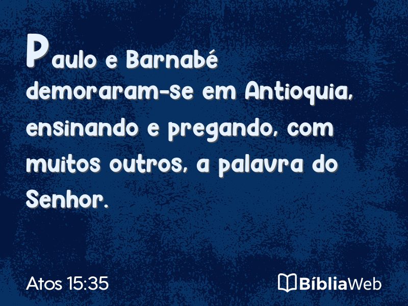 Atos 15:35 em imagem para compartilhar