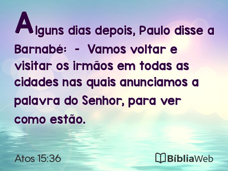 Atos 15:36 em imagem para compartilhar