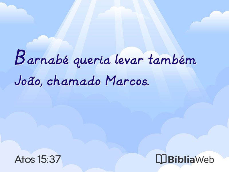 Atos 15:37 em imagem para compartilhar