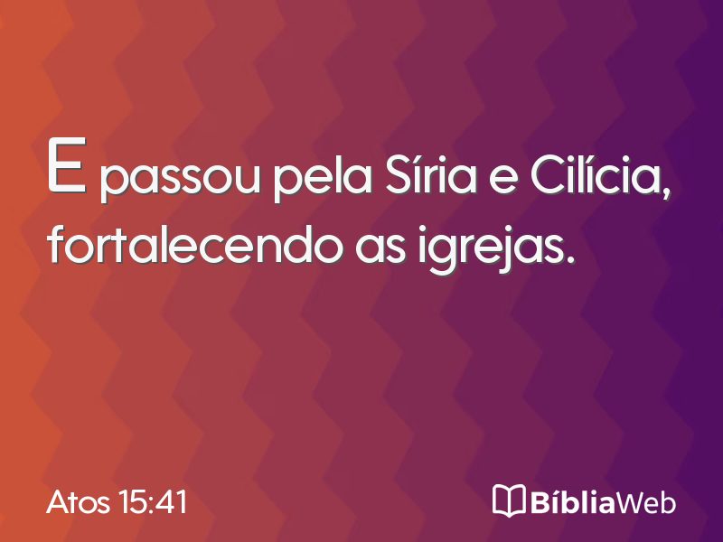 Atos 15:41 em imagem para compartilhar