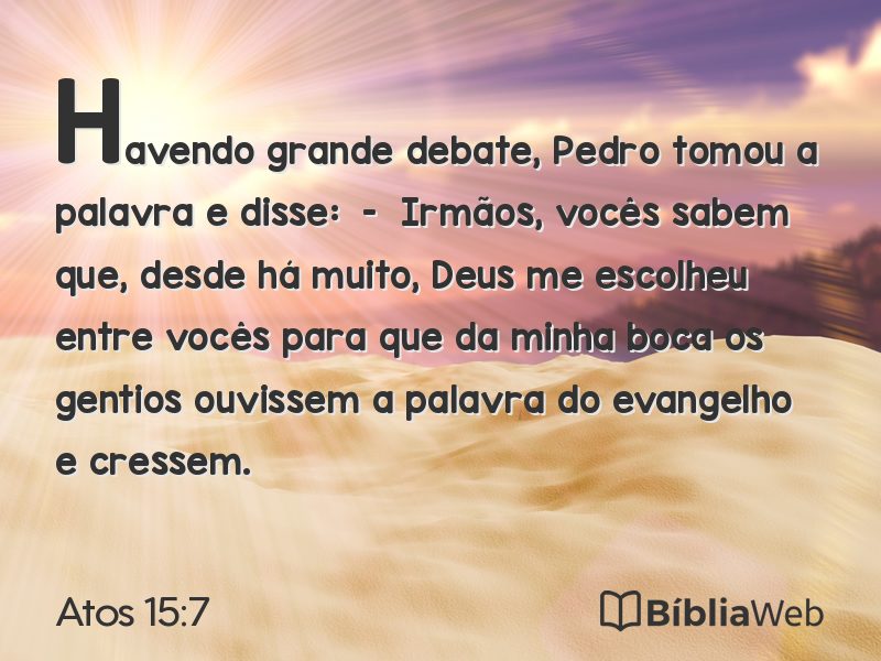 Atos 15:7 em imagem para compartilhar