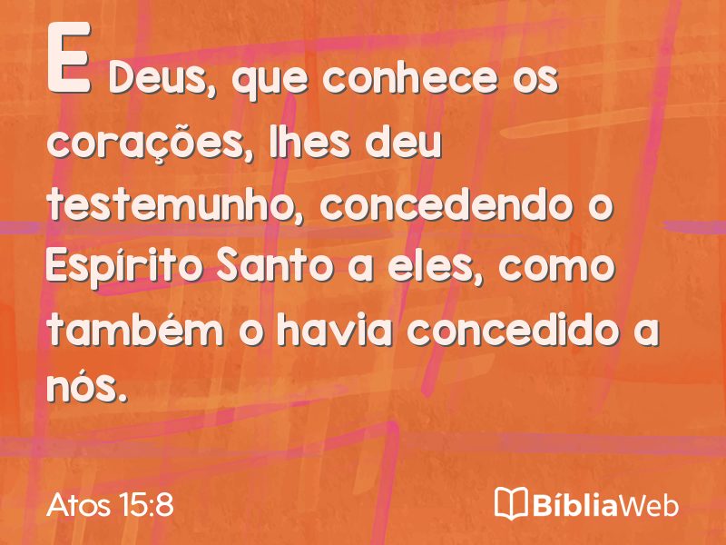 Atos 15:8 em imagem para compartilhar
