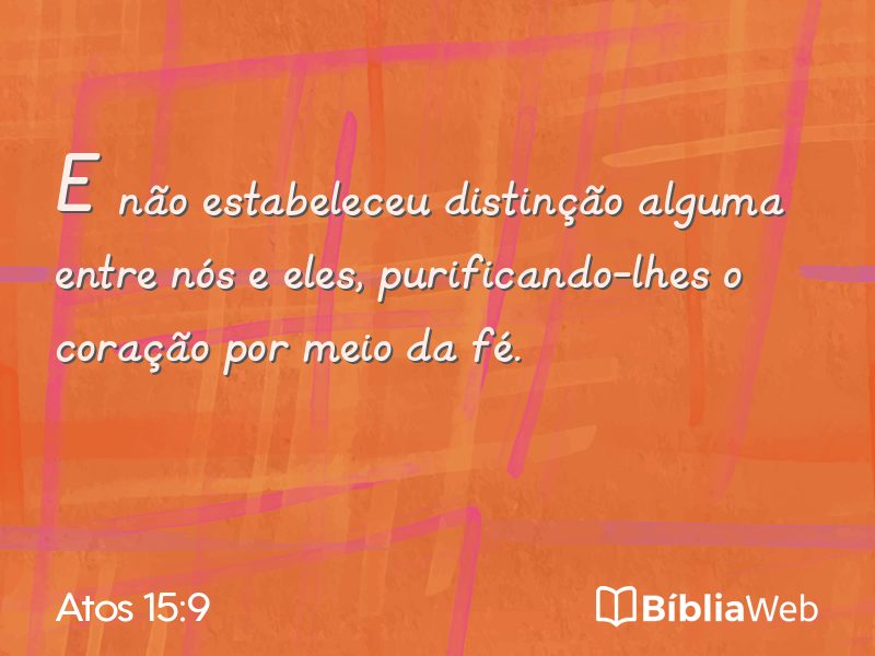 Atos 15:9 em imagem para compartilhar
