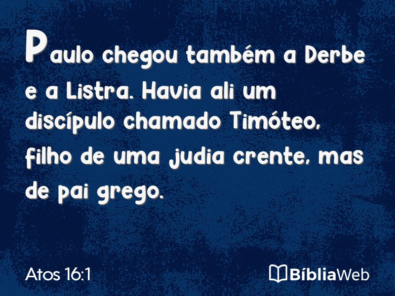 Atos 16:1 em imagem para compartilhar