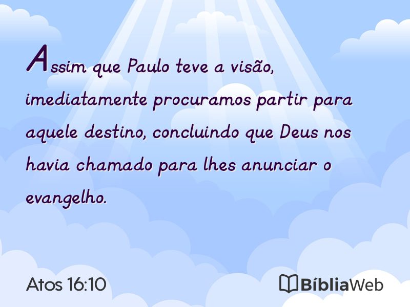 Atos 16:10 em imagem para compartilhar