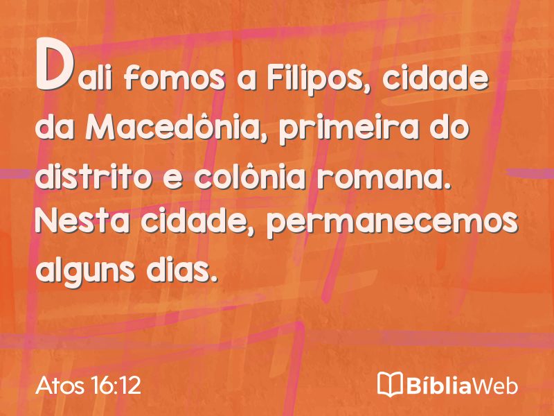 Atos 16:12 em imagem para compartilhar