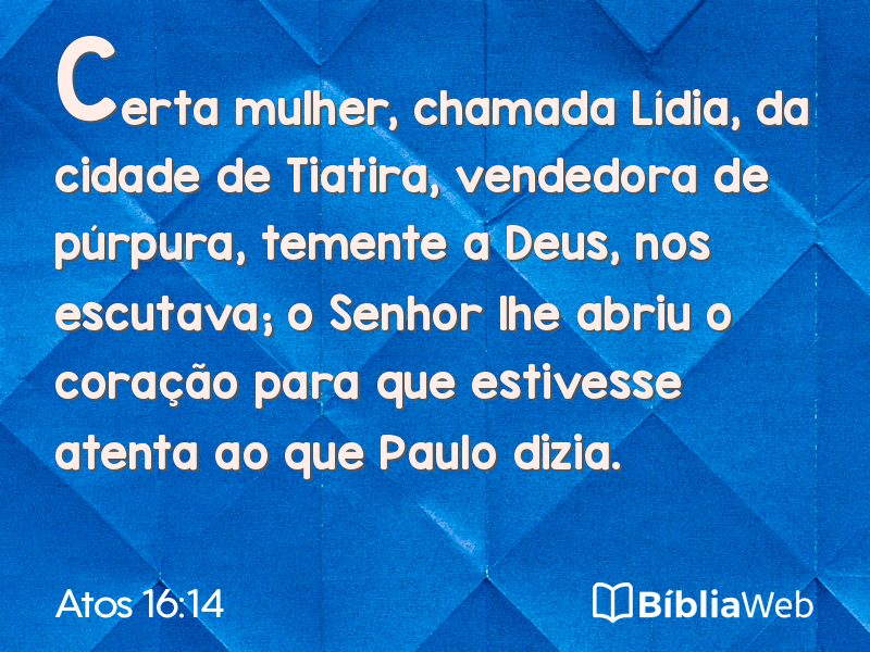 Atos 16:14 em imagem para compartilhar