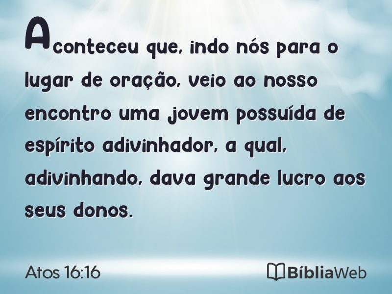 Atos 16:16 em imagem para compartilhar