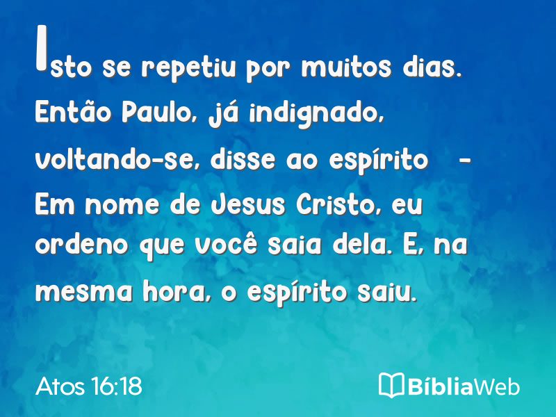 Atos 16:18 em imagem para compartilhar