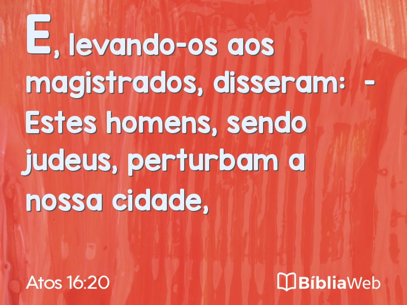 Atos 16:20 em imagem para compartilhar