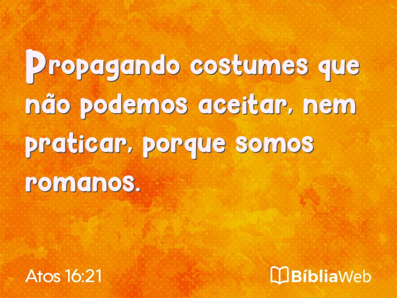Atos 16:21 em imagem para compartilhar