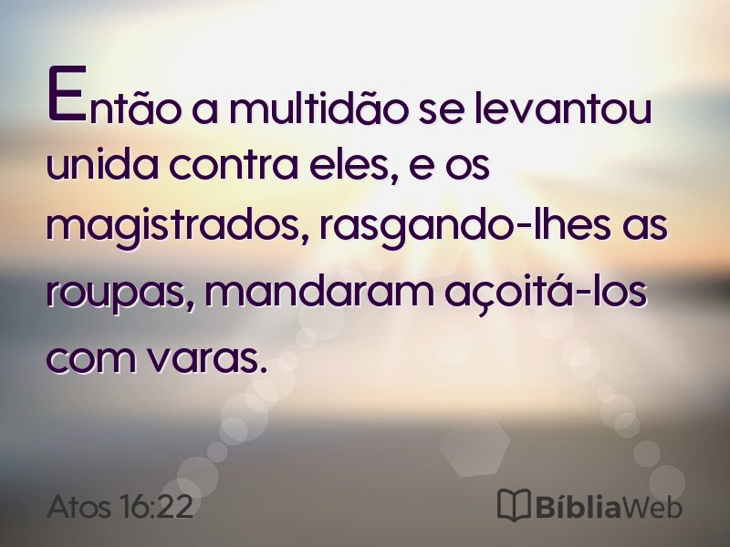 Atos 16:22 em imagem para compartilhar