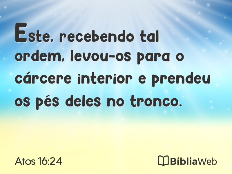Atos 16:24 em imagem para compartilhar