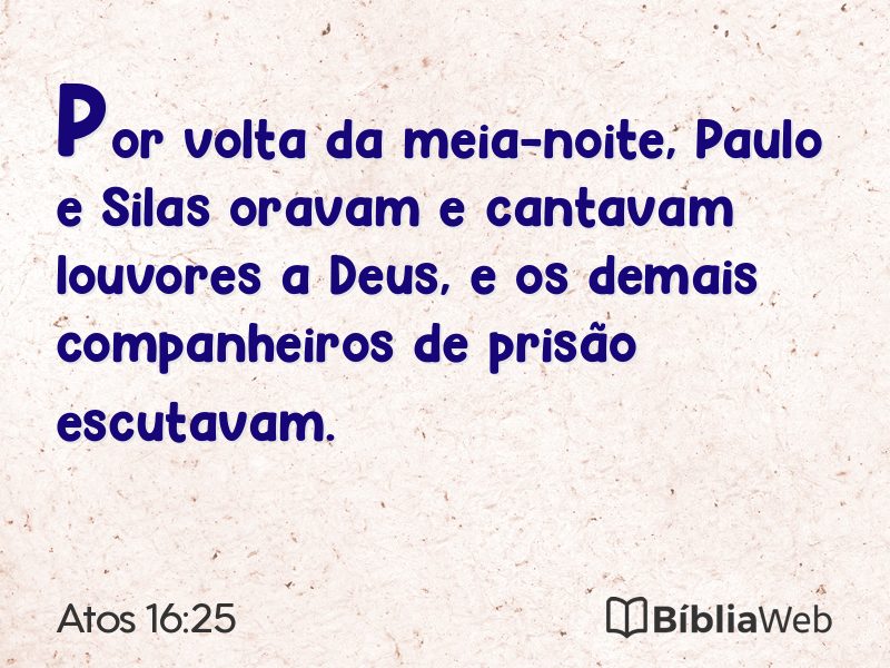 Atos 16:25 em imagem para compartilhar